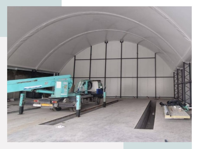 Внутреннее оснащение ангаров в Шебекино