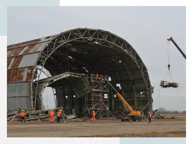 Демонтаж ангаров в Шебекино